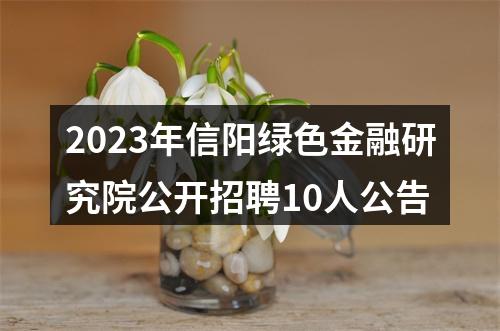 2023年信阳绿色金融研究院公开招聘10人公告 图片