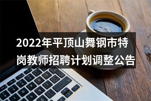 2022年平顶山舞钢市特岗教师招聘计划调整公告 图片