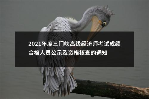 2021年度三门峡高级经济师考试成绩合格人员公示及资格核查的通知 图片