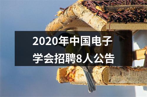 2020年中国电子学会招聘8人公告 图片